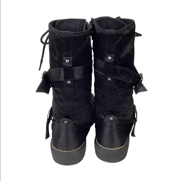 Rocket Dog Women's Chomper Boots Brushed Black Satin Size 8.5 - Picture 7 of 12